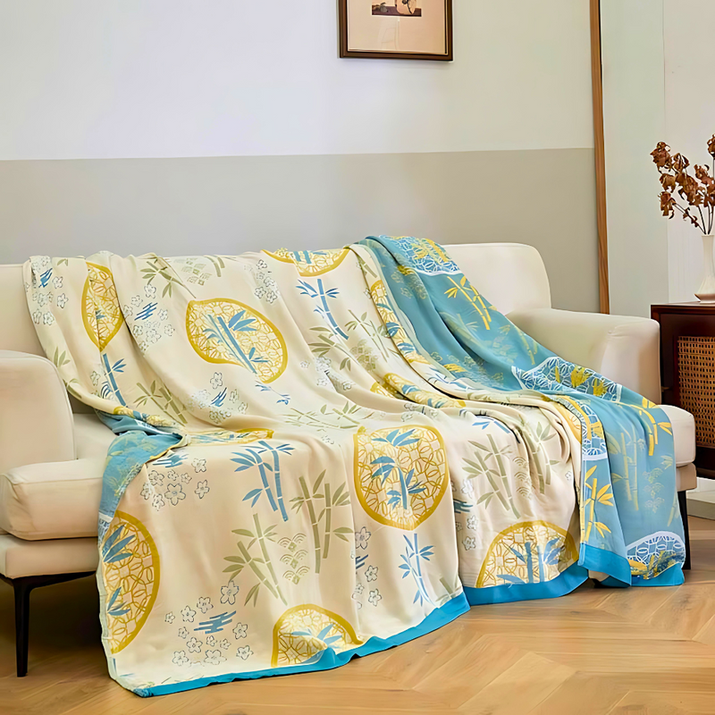 Bamboo Flower Soft Cooling Blanket