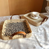 Farmhouse Rattan Tray in Assorted Patterns