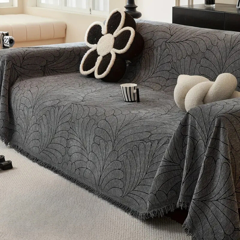 Frond Design Reversible Sofa Cover