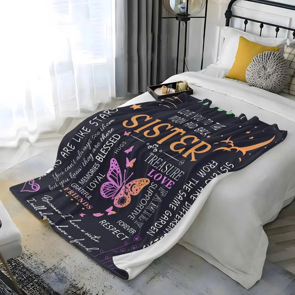 Love You Sister Gift Warm Blanket