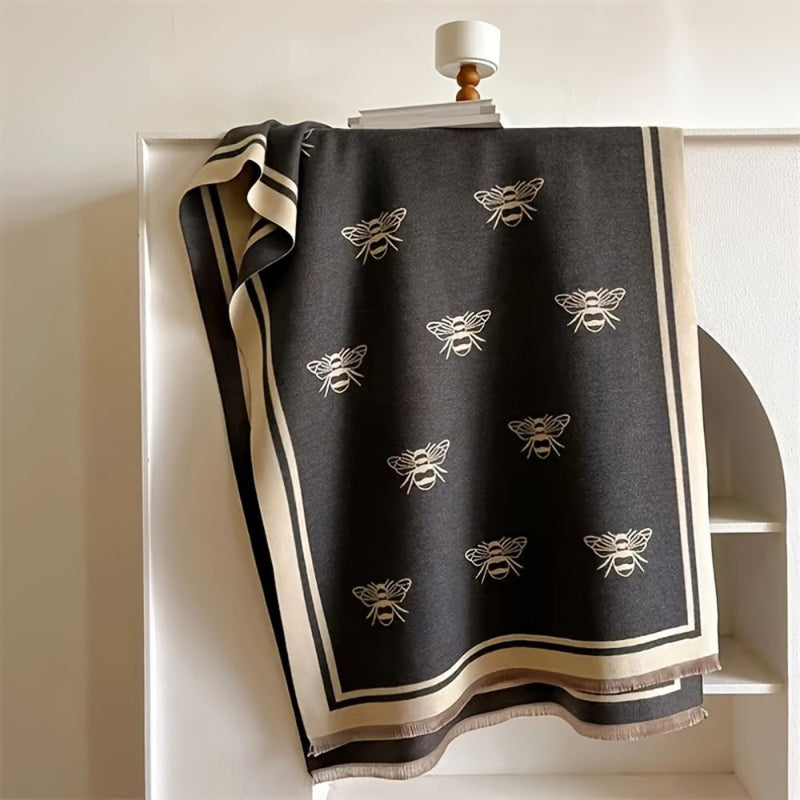 Nuvia Bee Pattern Winter Scarf