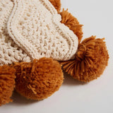 Soft Wavy Knit Pompom Cushion Cover