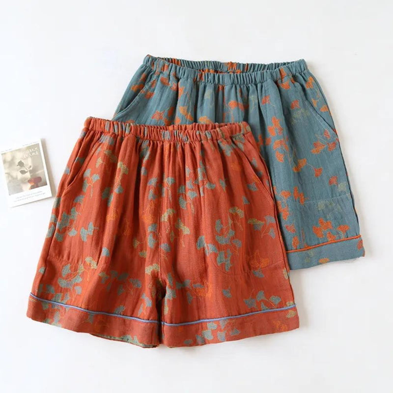 Patterned Loose-Fit Summer Shorts