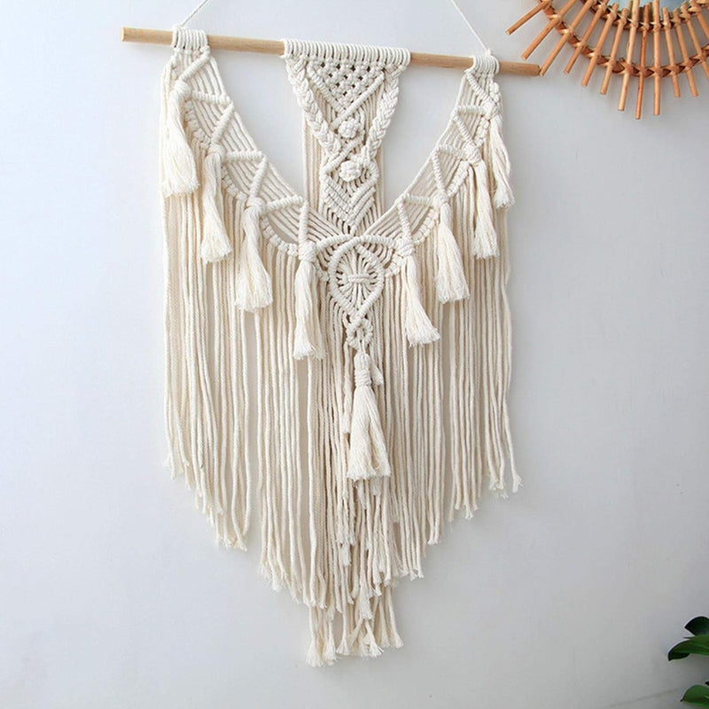 Fringed Geometric Wall Hanging Macrame