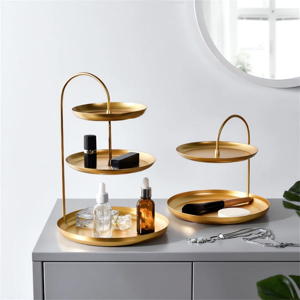 Elegant Gold Storage Organiser Stand