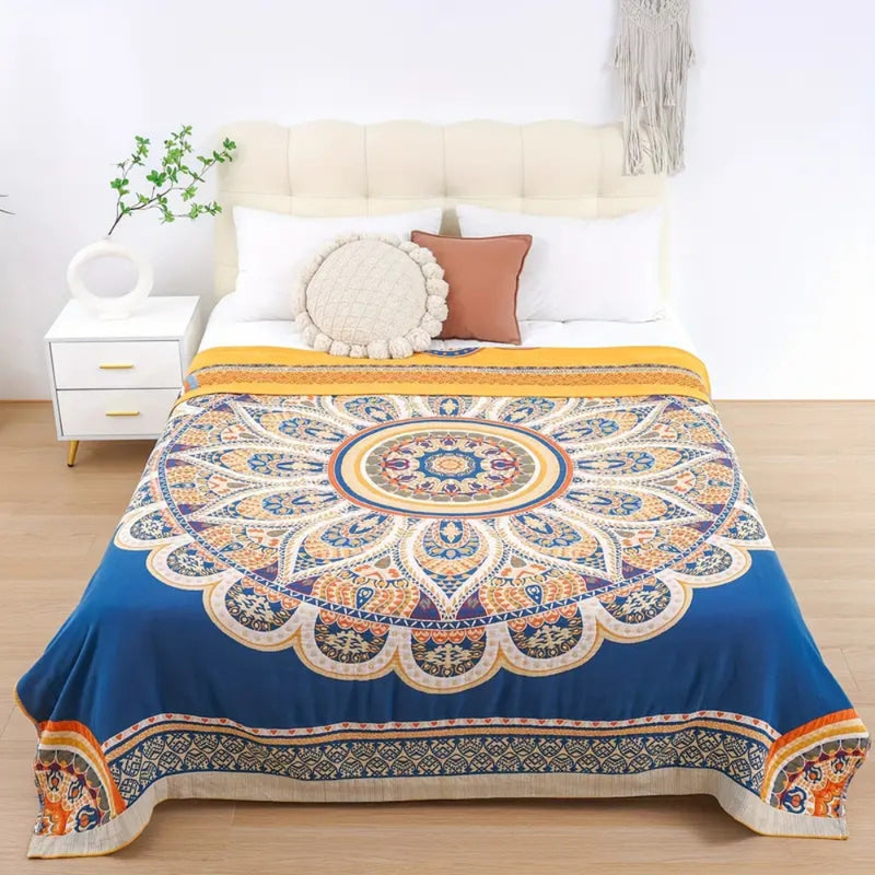 Golden Lotus Comfort Reversible Blanket