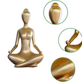 Serene Meditating Woman Statue