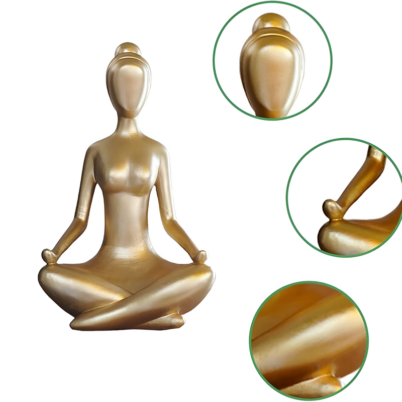 Serene Meditating Woman Statue