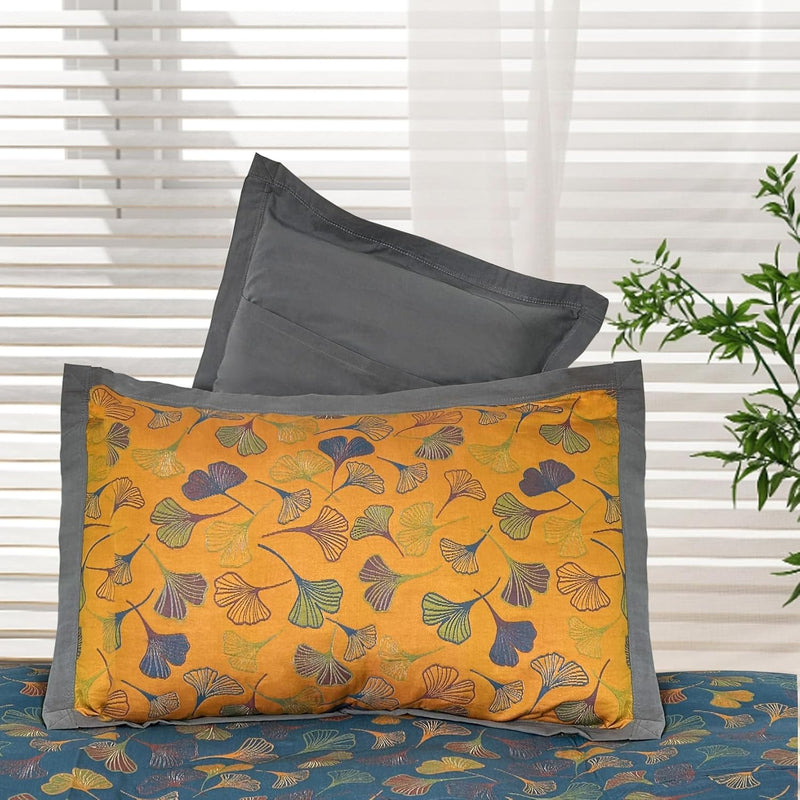 Ginkgo Leaf Embroidered Cotton Pillowcases