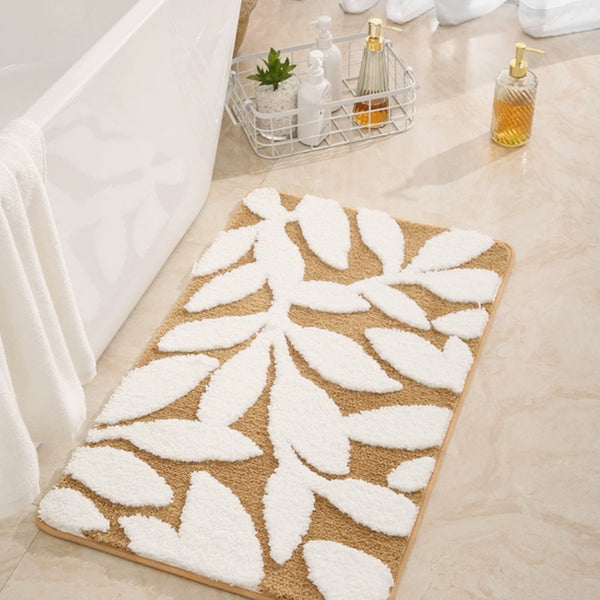 Zyphire Leaf Pattern Bath Mat