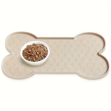 Bone-Shaped Silicone Pet Feeding Mat