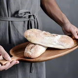 Leaf-Shaped Wooden Serving Plate