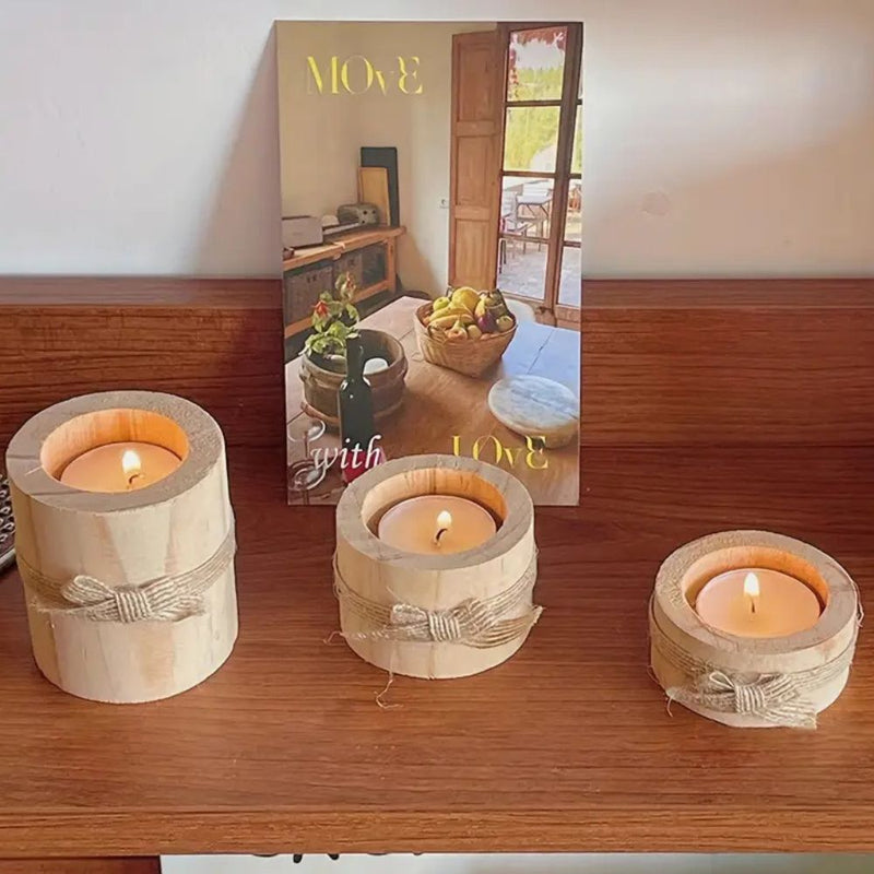 Bamboo Essence Candle Holders | 3 sets