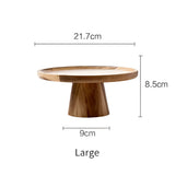 High Stand Wooden Cake Plate