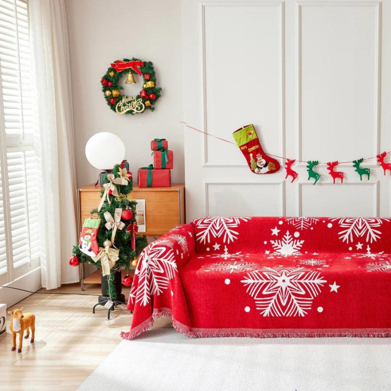 Snowflake Holiday Sofa Cover