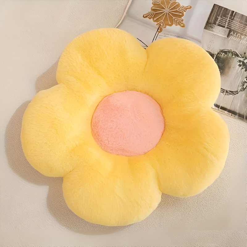 Plush Flower Seating Cushion