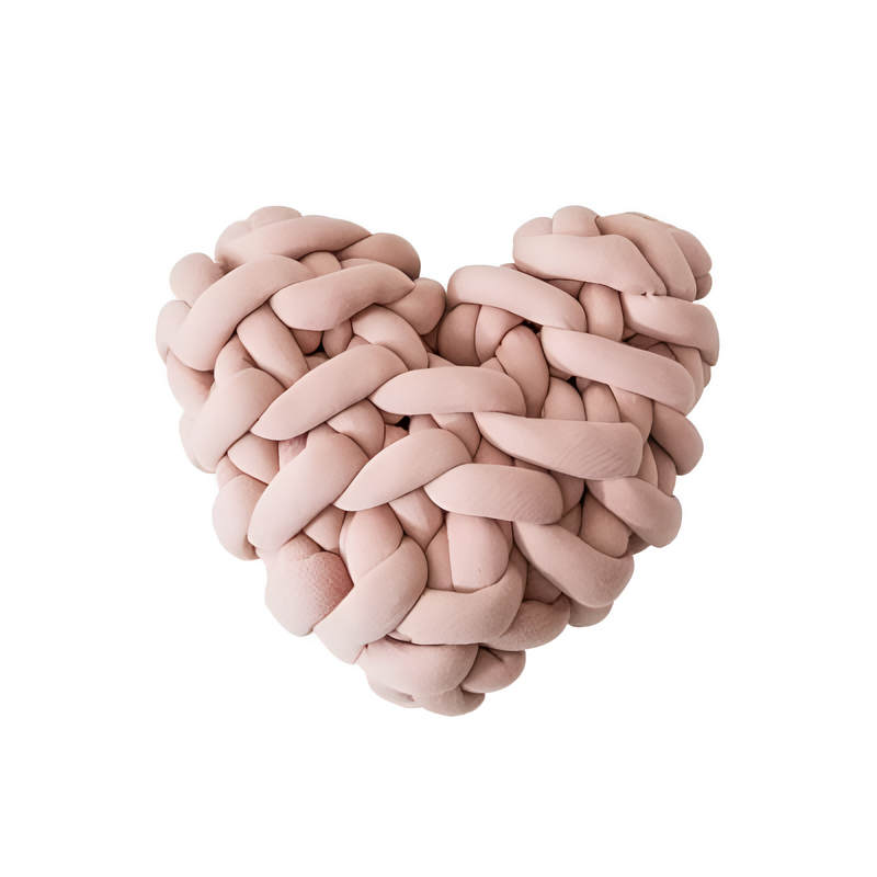 Plush Knotted Heart Shape Cushions