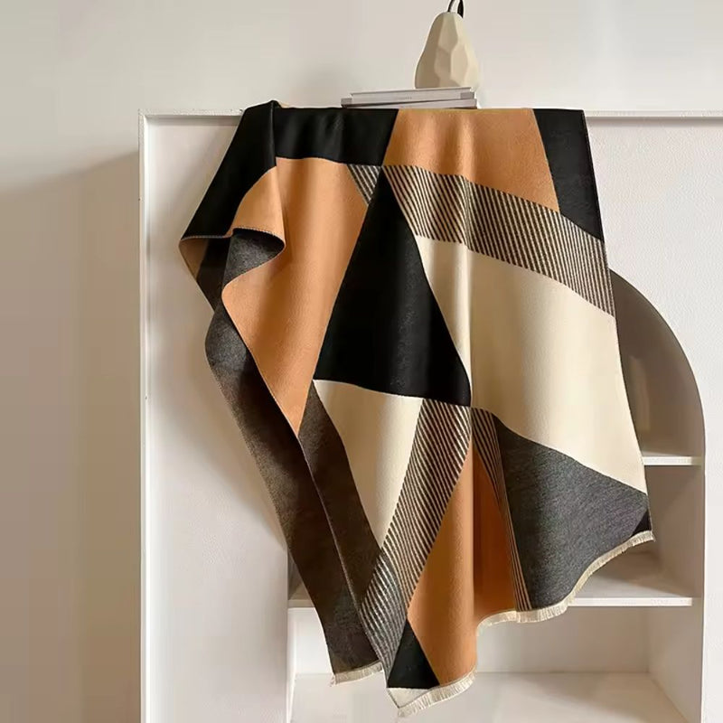 Abstract Geometric Colour Shawl