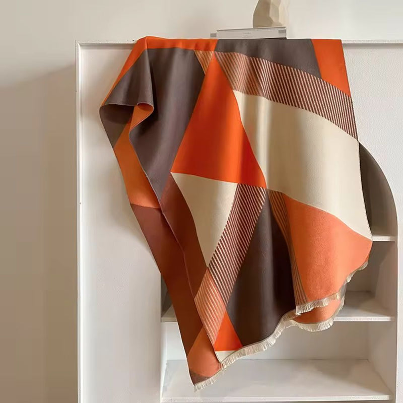 Abstract Geometric Colour Shawl