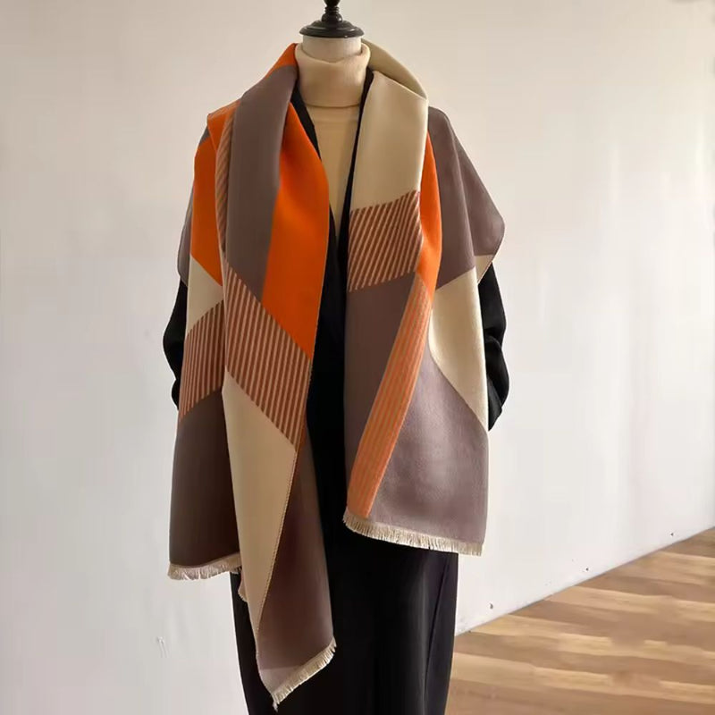 Abstract Geometric Colour Shawl