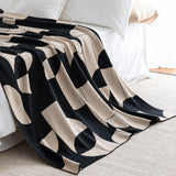 Artevana Monochrome Geometric Throw Blanket