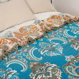 Baroque Bloom Reversible Cotton Blanket
