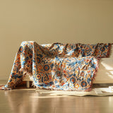 Bird Floral Design Cotton Throw Blanket