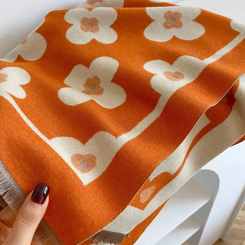 Bloom Classic Floral Winter Scarf