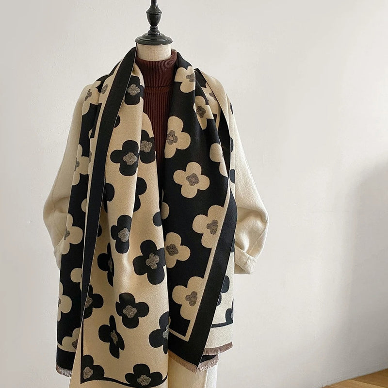 Bloom Classic Floral Winter Scarf