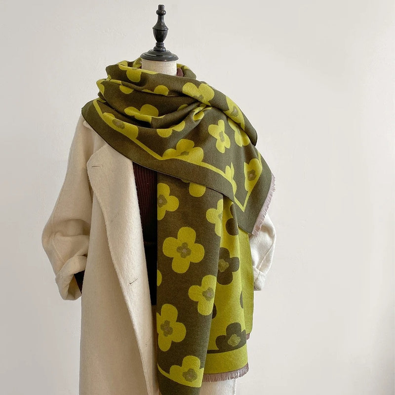 Bloom Classic Floral Winter Scarf