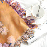 Blooming Flowers Tassel Blanket