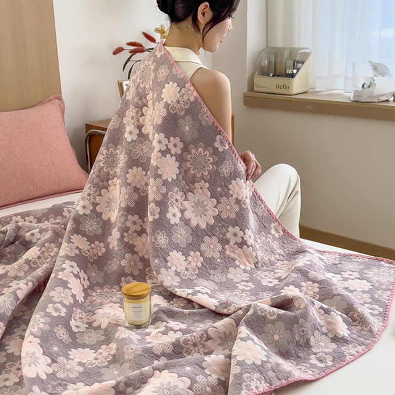 Reverie Floral Cotton Gauze Blanket