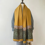 Boho Ethnic Floral Edge Scarf
