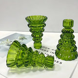 Christmas Tree Glass Candle Holder | 3pcs Set