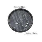 Circular Black Marble Jewellery Tray