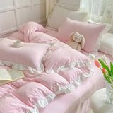 Cottagecore Ruffle Cotton | 4pcs Bedding Set