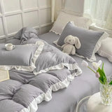 Cottagecore Ruffle Cotton | 4pcs Bedding Set