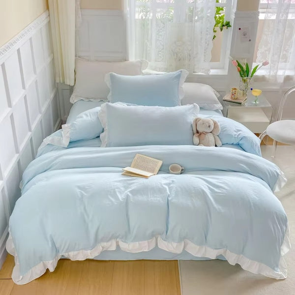 Cottagecore Ruffle Cotton | 4pcs Bedding Set
