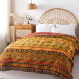 Cultural Rhythm Tassel Cotton Blanket