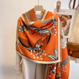 Elegant Floral Jacquard Woven Scarf