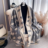 Ginkgo Charm Reversible Blanket Scarf Wrap