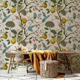 Lemon Bluebird PVC Adhesive Wallpaper