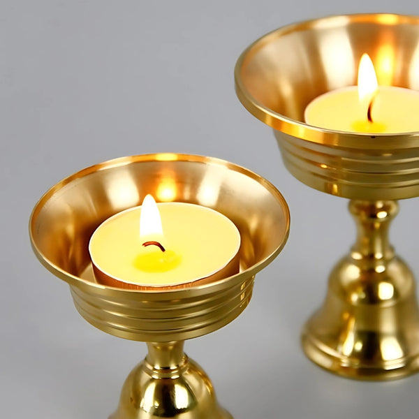 Vintage Copper Cup Candle Holder