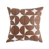 Luxury Embroidered Faux Leather Sofa Cushion Cover