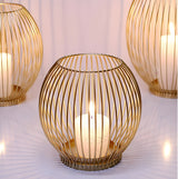Wireframe Sleek Iron Candle Holder