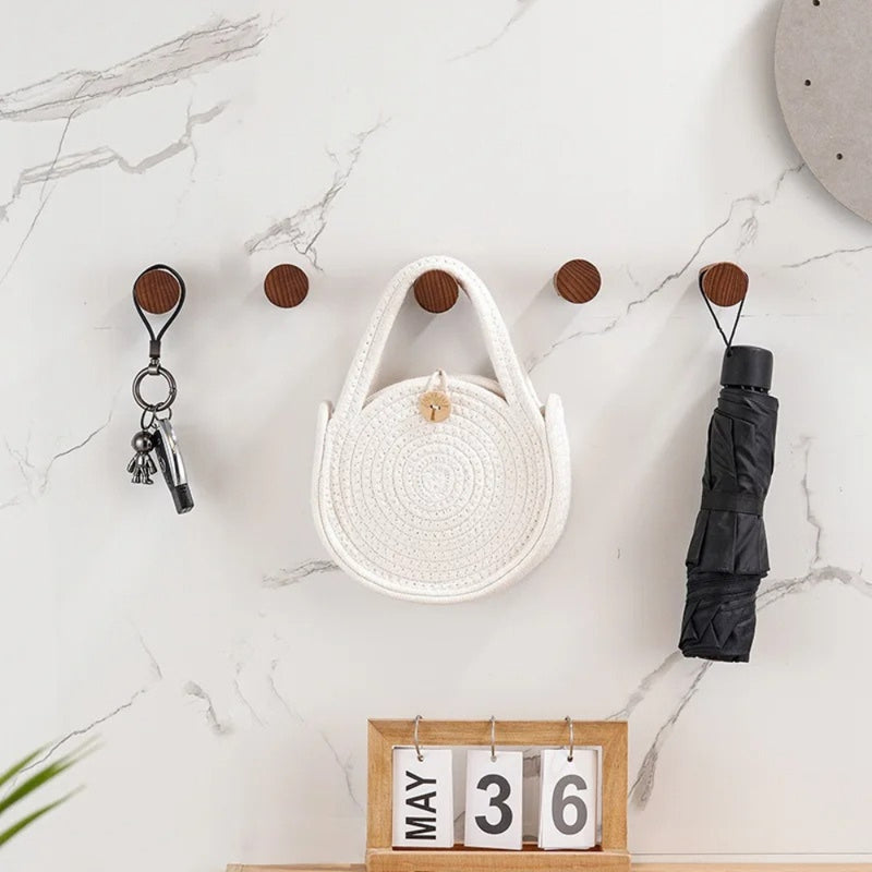 Minimalist Beech Wood Wall-Mounted Hook