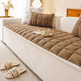 Modern Square Boucle Anti-Slip Couch Cover