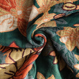 Modish Floral Cotton Tassel Throw Blanket