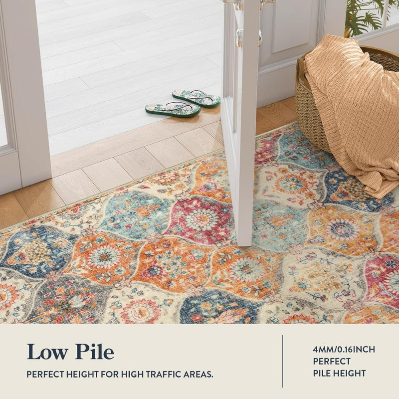 Moroccan Inspired Floral Kitchen Mat