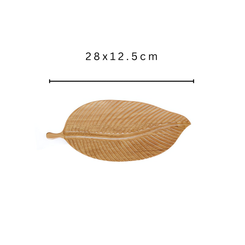 Rustic Leaf Wooden Serving Trays